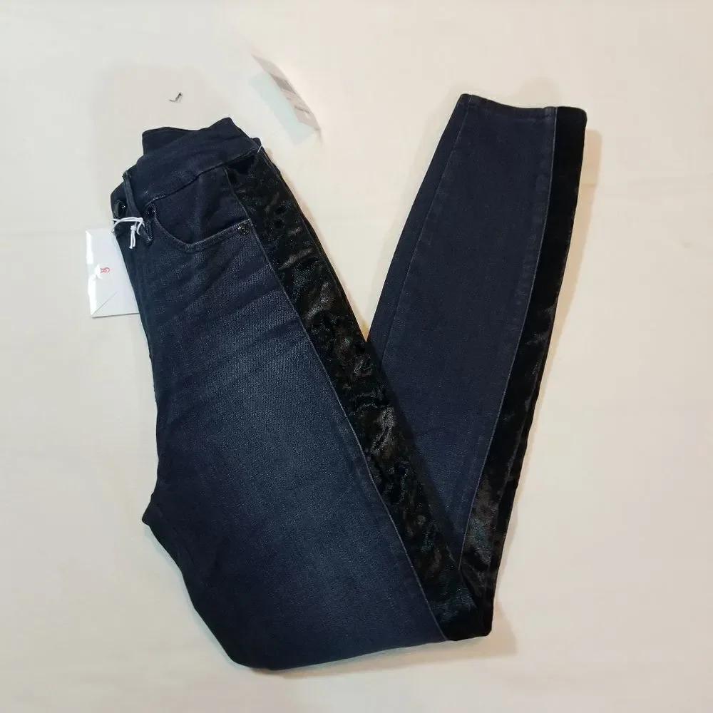Good American Good‎ Waist Velvet Tux Size 0